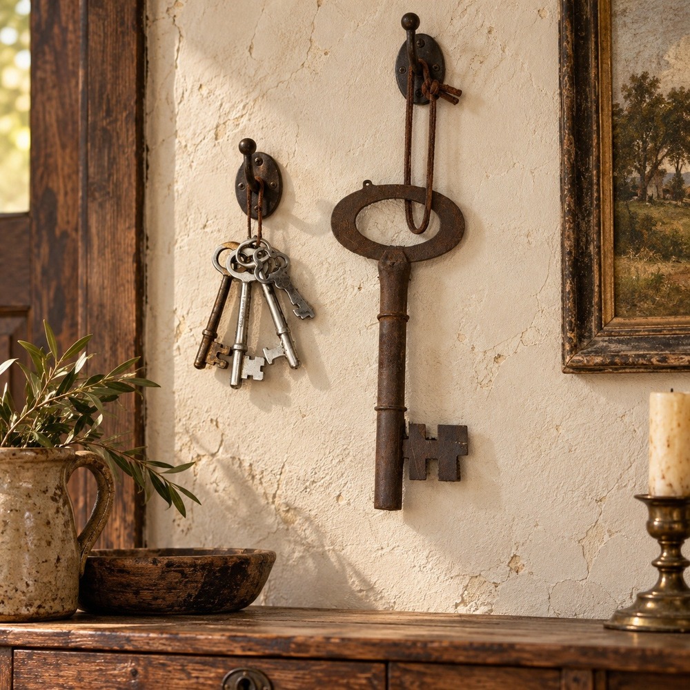 Vintage Skeleton Keys Lot 5 Large Jailer Key Barrel Keys Home Decor